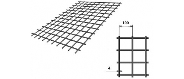 Сетка сварная (дорожная) 100х100х4мм 1,5х2м купить с доставкой в Барабаново