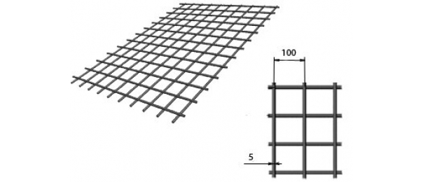 Сетка сварная (дорожная) 100х100х5мм 1,5х2м купить с доставкой в Барабаново